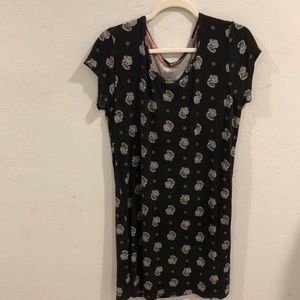 Black dress with elephants